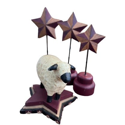 Harvest Scents & Traders Sheep With Stars Rustic Fourth Of July Decor Farmhouse