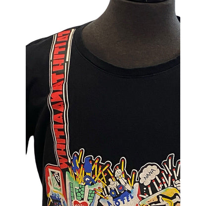 XXL Black Anime Graphic Matches T-shirt Shirt A. T. Man Brand Suspender Look