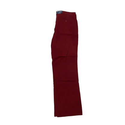 Cremieux Chino Pants Mens 33x32 Madison Comfort Stretch Fit NWT Red Burgundy