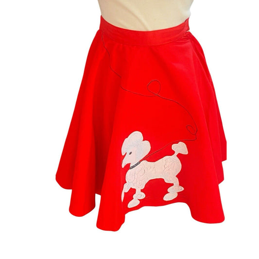 VTG Womens Poodle Skirt Style Dance Costume Christmas 50s Hip Hop Handmade