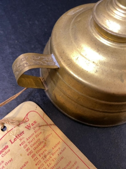 1940s Dennison Alcohol Wax Melter No 6 Komax Wick with Tag USA