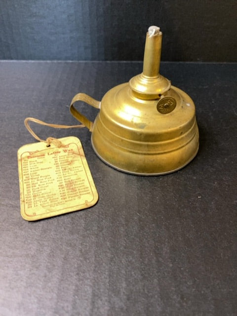 1940s Dennison Alcohol Wax Melter No 6 Komax Wick with Tag USA