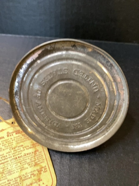 1940s Dennison Alcohol Wax Melter No 6 Komax Wick with Tag USA