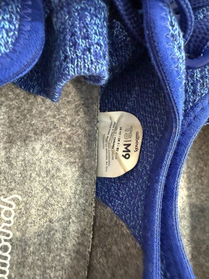 Size 9 Allbirds Mens Hazy Cobalt Blue Tree Skipper Boat Shoe Sneaker Heather