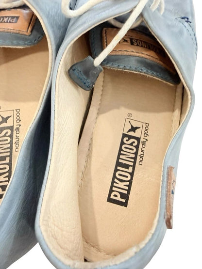 Size 7 (EUR 37) Pikolinos CALABRIA Women's Blue Leather Lace Up Casual Shoes