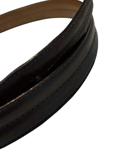 Vintage H.S. Trask Brown Leather Belt #815 Size 36 Bison USA