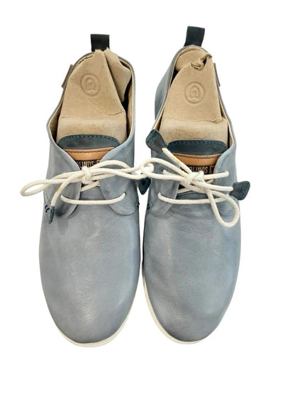 Size 7 (EUR 37) Pikolinos CALABRIA Women's Blue Leather Lace Up Casual Shoes