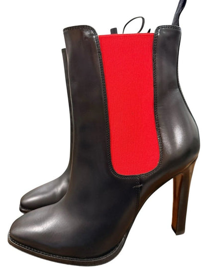 Size 9 (Eu 40) Ralph Lauren Purple Label Black Leather Boots Zoie Bicolor