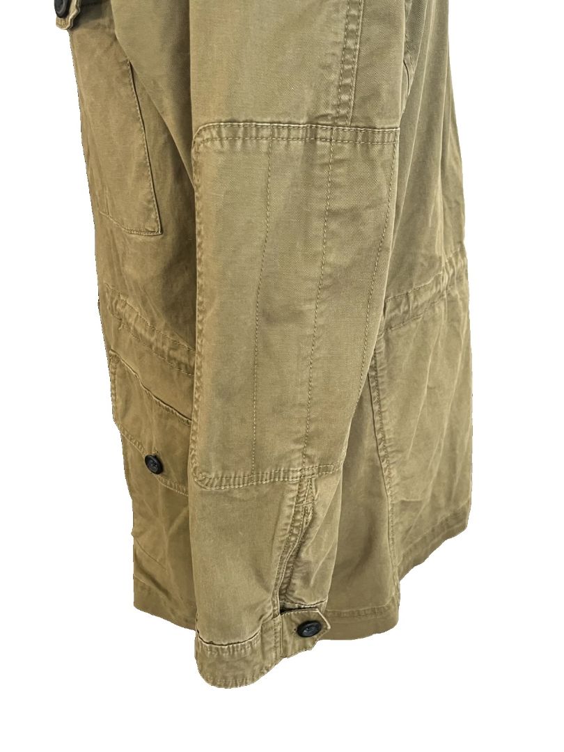 Large Banana Republic Womens Utility Military Safari Jacket Brown Button Up Jacket