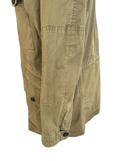 Large Banana Republic Womens Utility Military Safari Jacket Brown Button Up Jacket