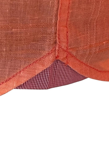 Medium Tommy Bahama New Mens Costa Tautira Passion Peach Stretch Linen Shirt