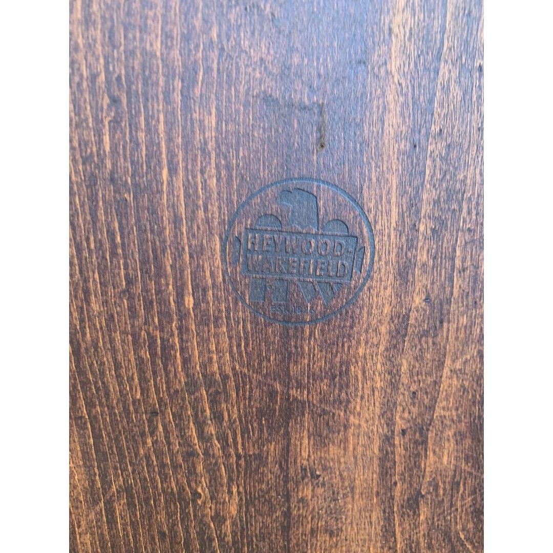 Vintage Set of 2 Heywood-Wakefield Step End Tables Old Colony Line Cinnamon