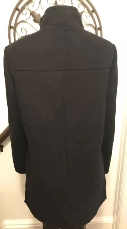 Small Lauren Ralph Lauren Black Collared Button Up Peacoat