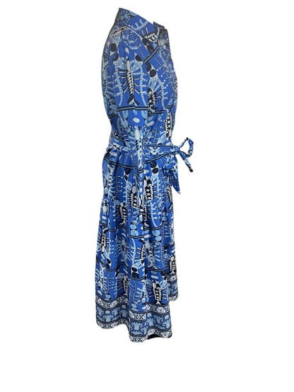 Size XXL Jude Connally Sutton Stretch  New Poplin Tie Waist Button Front Dress