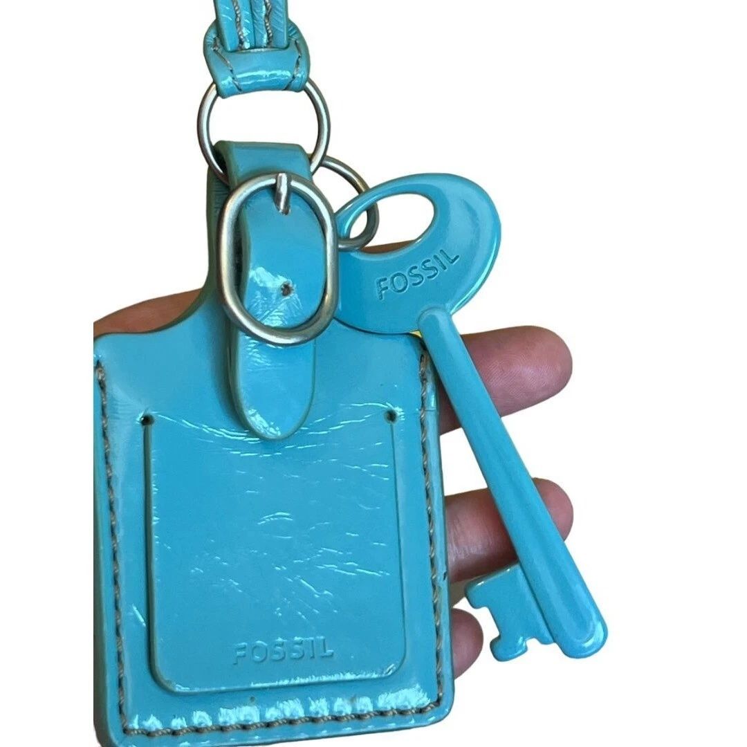 Fossil Key Per Golden Yellow Coated Canvas Crossbody Shoulder Bag Purse