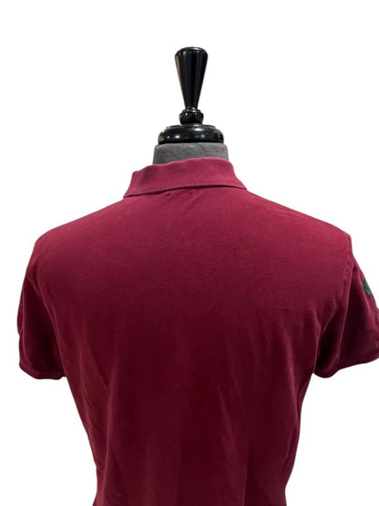 Large Polo Ralph Lauren Mens Burgundy Green #3 Big Pony Polo Shirt