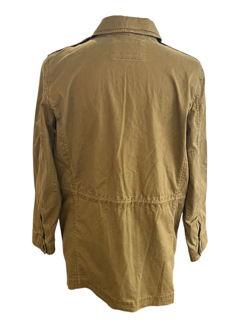 Large Banana Republic Womens Utility Military Safari Jacket Brown Button Up Jacket