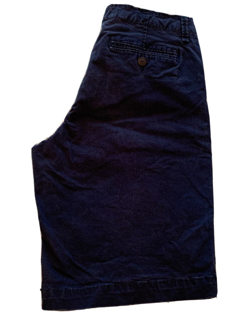 33 Aeropostale Men's Navy Blue Broken In Chino Shorts 10.5" Inseam