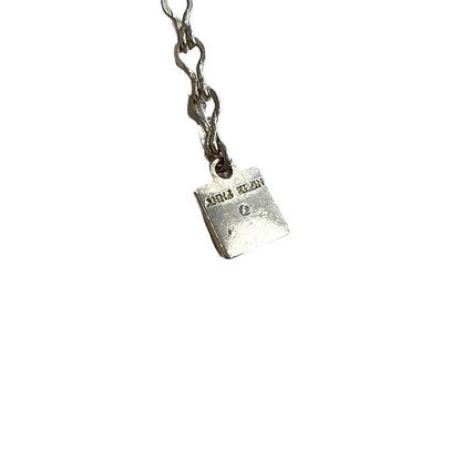 Anne Klein Circle Link Goldtone Necklace Cream Enamel Accents 17" + 2.75"