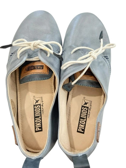 Size 7 (EUR 37) Pikolinos CALABRIA Women's Blue Leather Lace Up Casual Shoes