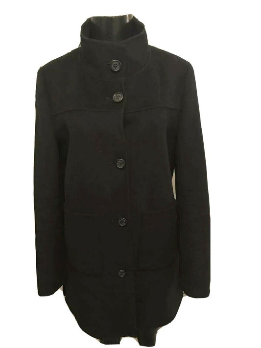 Small Lauren Ralph Lauren Black Collared Button Up Peacoat