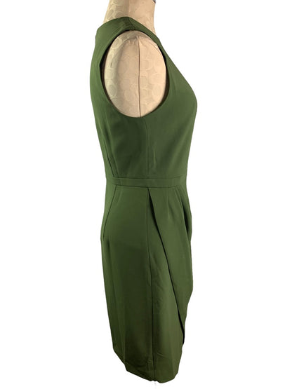 4 J.Crew Olive Assymetrical Hem Olive Sheath Dress Style#J1358