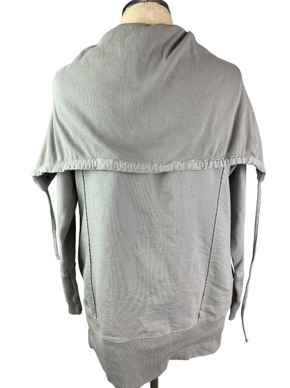 Large Evy's Tree Gray Fold Down Neck Snap Up Pockets Women's Sweatshirt