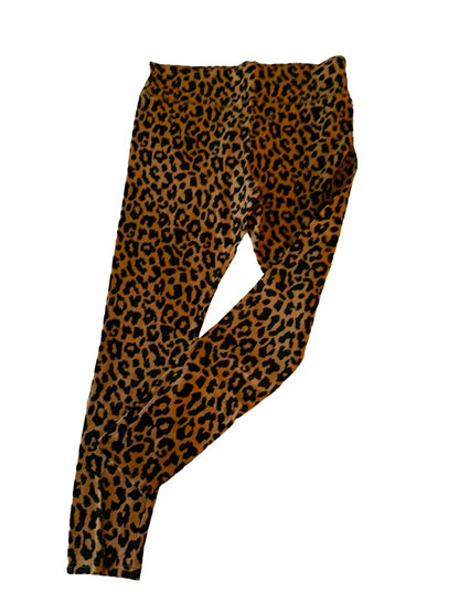 XL Wild Fable Women's Animal Print Leggings Black Brown 27" Inseam