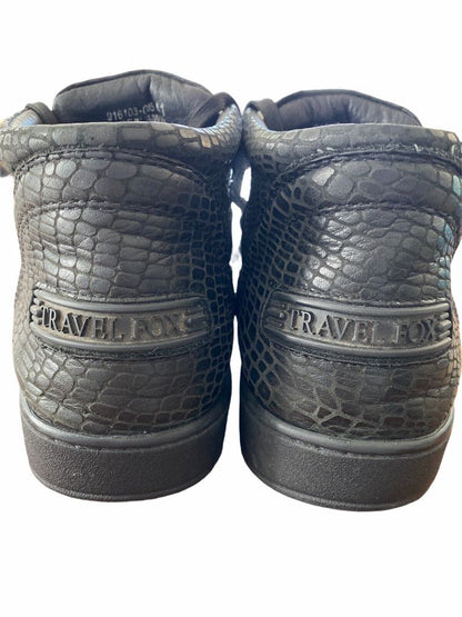 41 (8) Travel Fox Men's Cancun Snake Embossed Black Sneakers Shoes