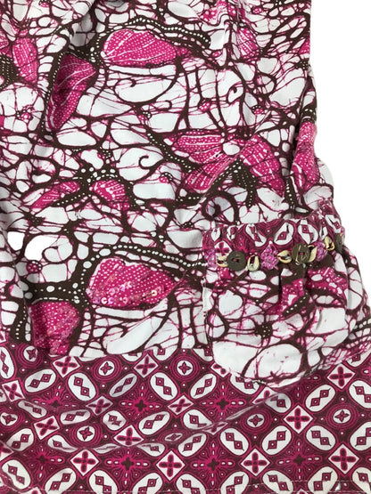 6X Haven Girl Hot Pink Brown Batik Sundress 2 Pocket Jersey Knit