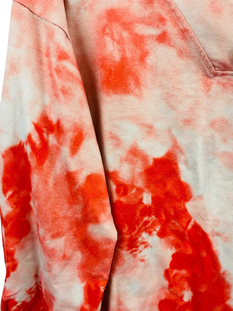 Medium Women's Poppy Tie Dye Jersey Knit Henley Pullover Women's