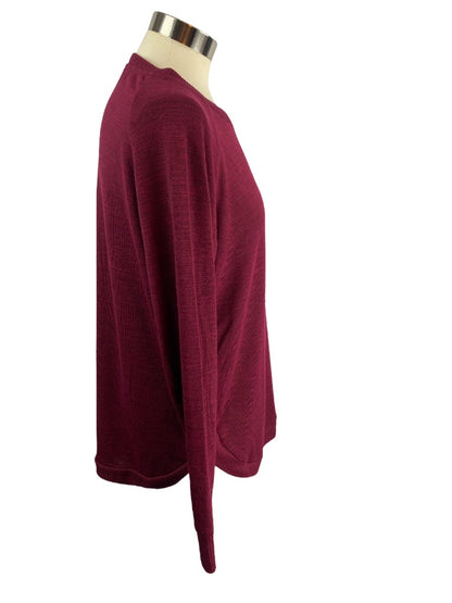 Medium Gap Women's Pullover Burgundy Soft Lightweight Sweater Long Sleeve