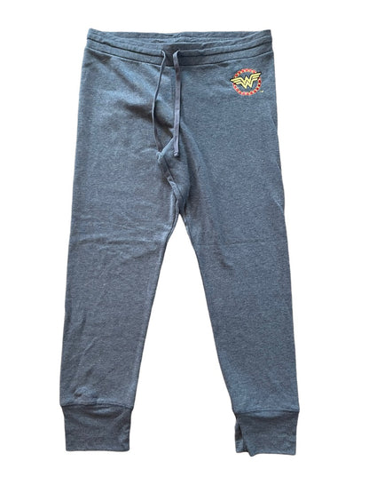 XL Wonder Woman Sweatpants Drawstring Gray Junior Women's Soft Pants