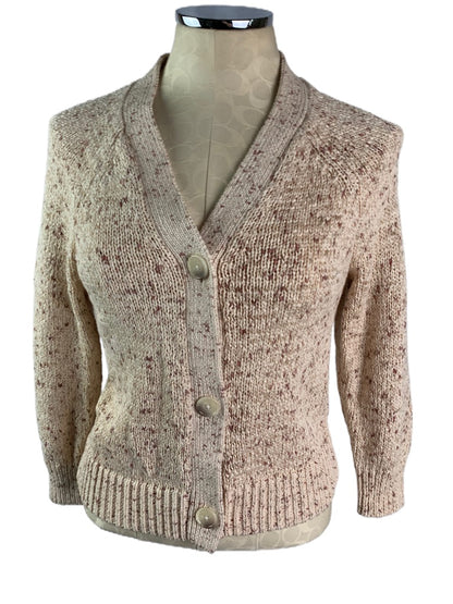 XS LOFT Women's Pink Shades of Pink V-Neck Sweater Cardigan