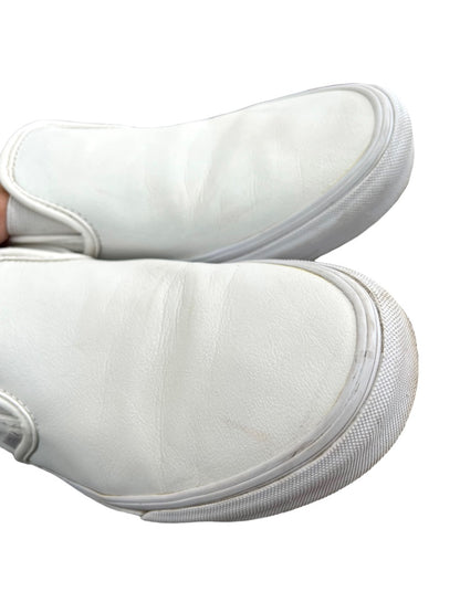 9.5 Vans Mens Classic True White Slip On Sneakers Skater Women's Size 11