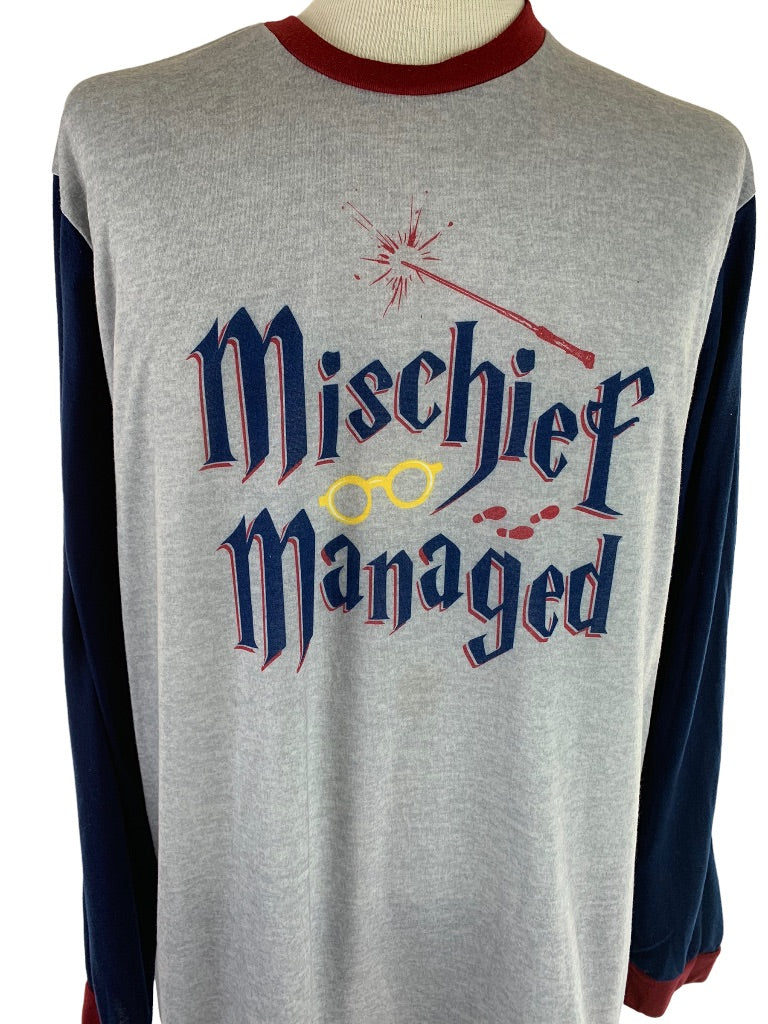 XL Harry Potter Men's Pajama Top Long Sleeve "Mischief Managed"