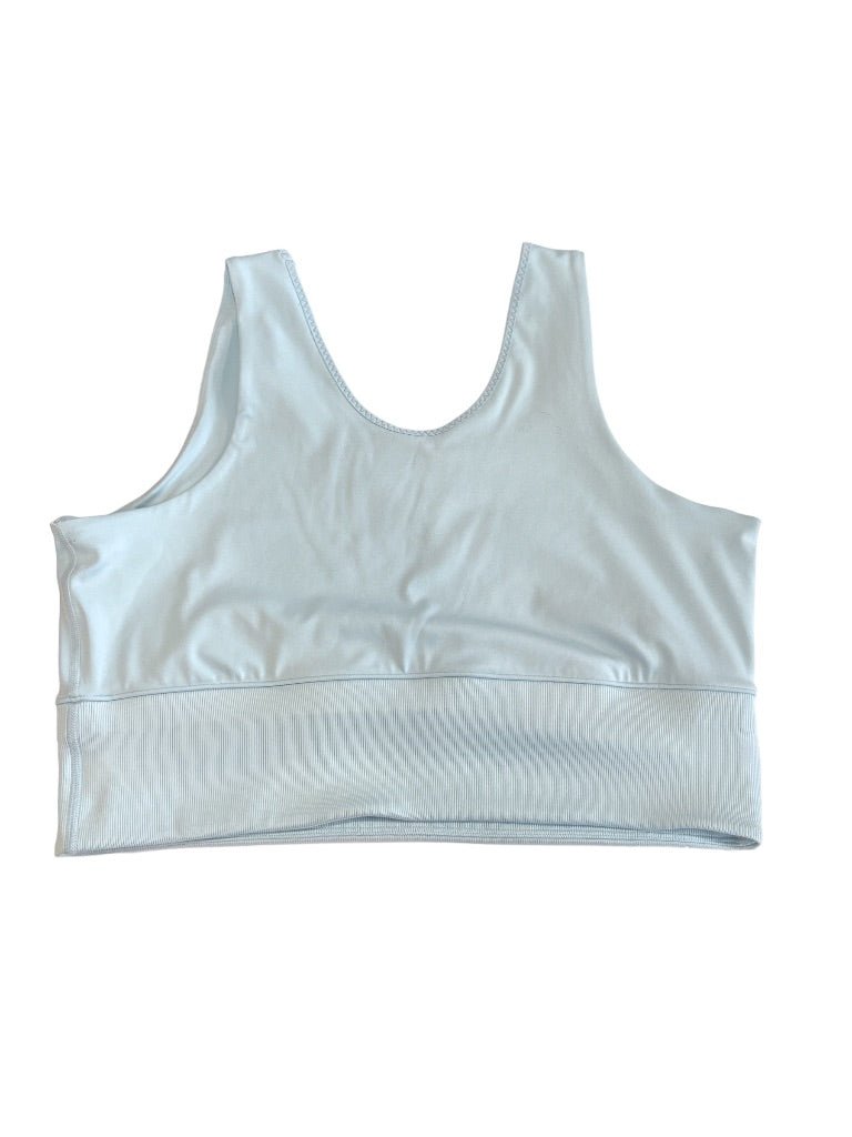 XL Puma Light Blue Exhale Crop Top Quietude Tank Workout Top NWT