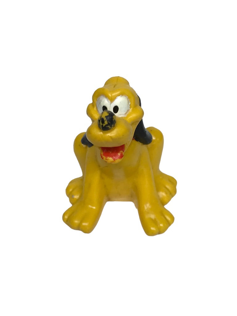 Disney Pluto Figurine Sitting 2"h PVC Vintage 1980s