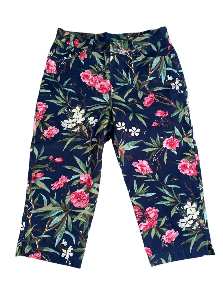 8p Lauren Jeans Co Floral Capri Pants