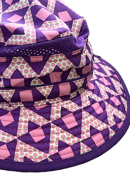 Sunday Afternoons UPF 50+ Fun Bucket Hat Kids M 3 To 6 Years Water/Stain Repellent Pink Purple Geometric