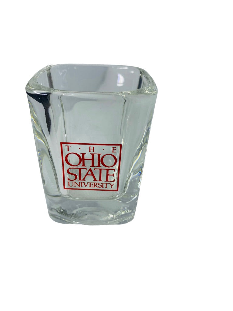 The Ohio State University Square Shot Glass Barware 2 1/2"h x 1 3/4" Square