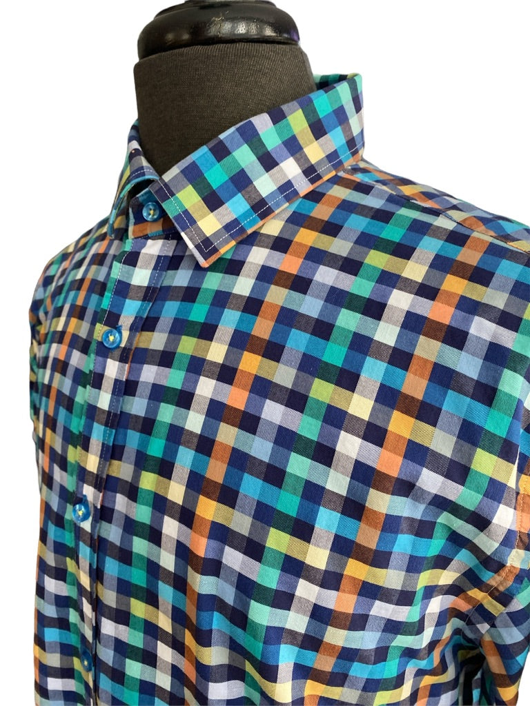 XL Visconti Bright Checked Button Down Shirt