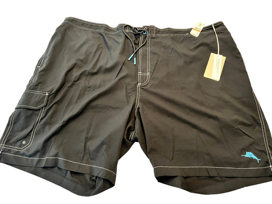 4XLB NEW Tommy Bahama Baja Cove Swim Trunks Black Pockets MSRP $99.50