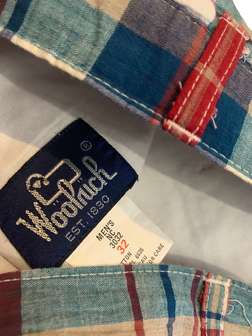 32 Woolrich Men's Vintage 1980s Golf Shorts Plaid Lined 100% Cotton 7" Inseam