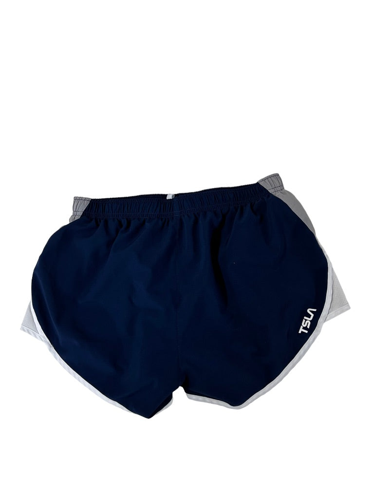 Small TSLA Women's Navy White Running Shorts 3" Inseam Liner