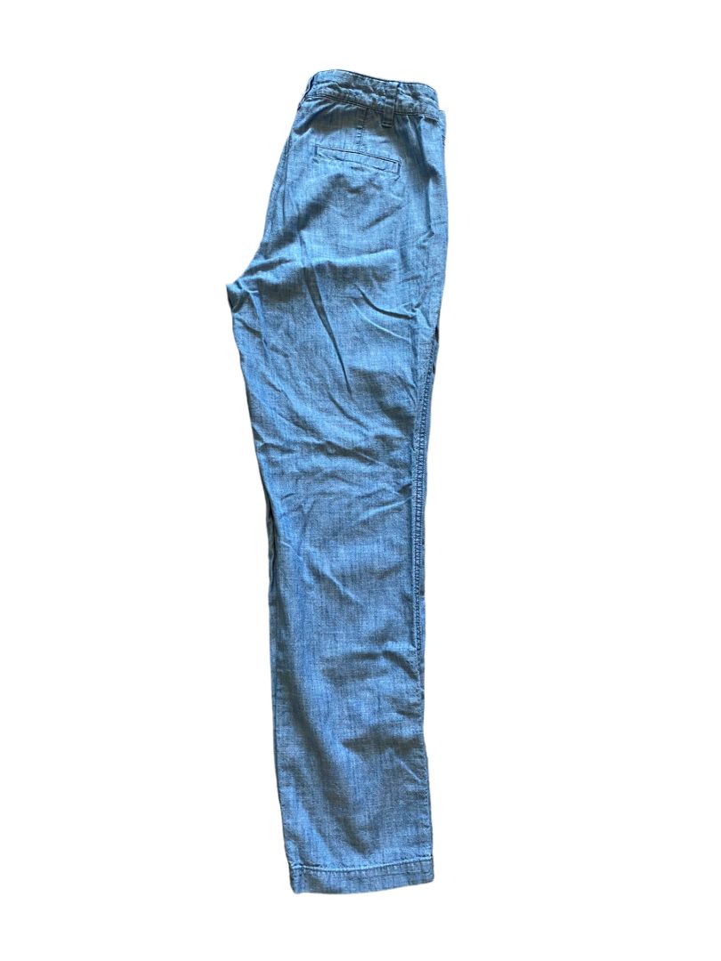 0 GAP Girlfriend Khaki Chambray Cotton Pants Light Blue