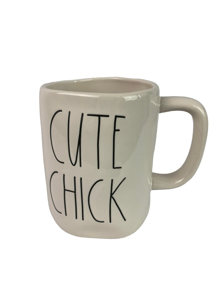 Rae Dunn Artisan Mug "CUTE CHICK" by Magenta Double Face New