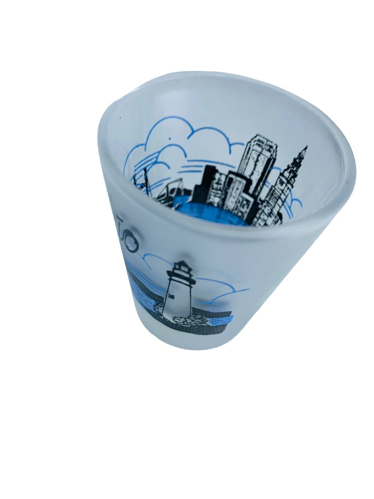 Ohio Souvenir Shot Glass Frosted Barware