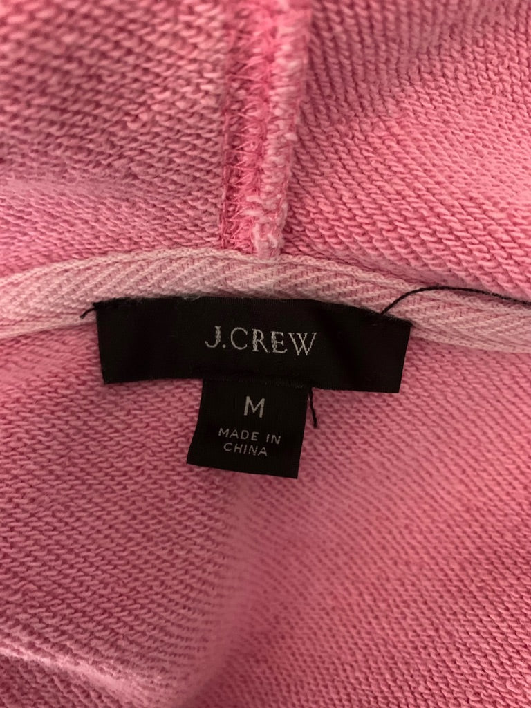 Medium J.Crew Women's Pink Pullover Hoodie Terry V-Neck Style#AJ640