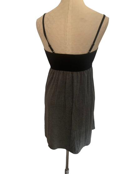 Small Target Women's Black Gray Jersey Knit Sundress Short Padded Bra